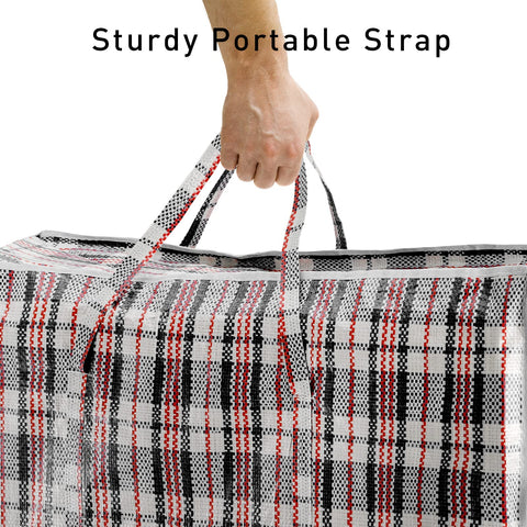Hiceeden 9-pack 108L checkered bags with zipper closure for secure packing.