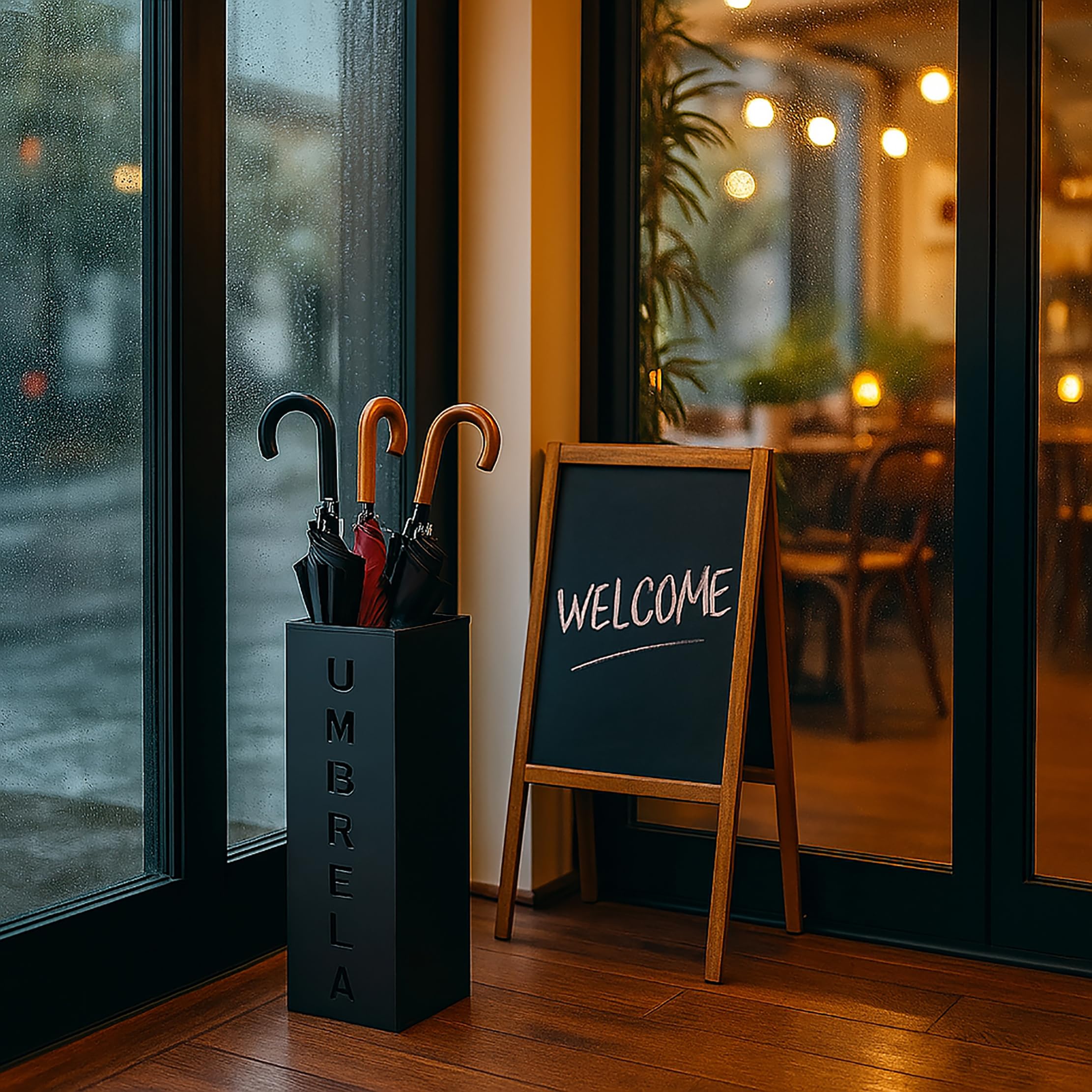 Hiceeden heavy-duty umbrella holder, supports long umbrellas securely