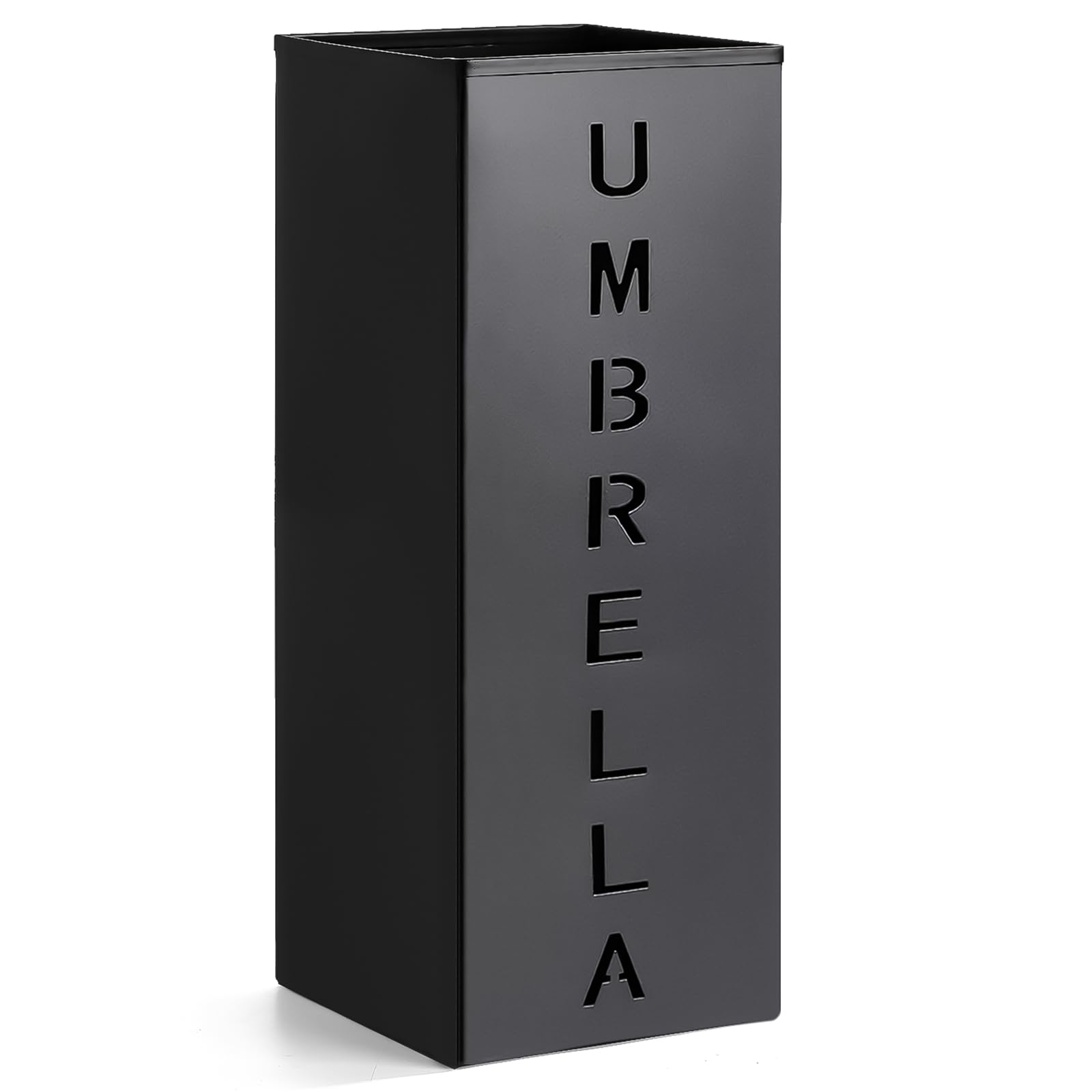 Hiceeden square umbrella holder front view, compact and stable for entryways
