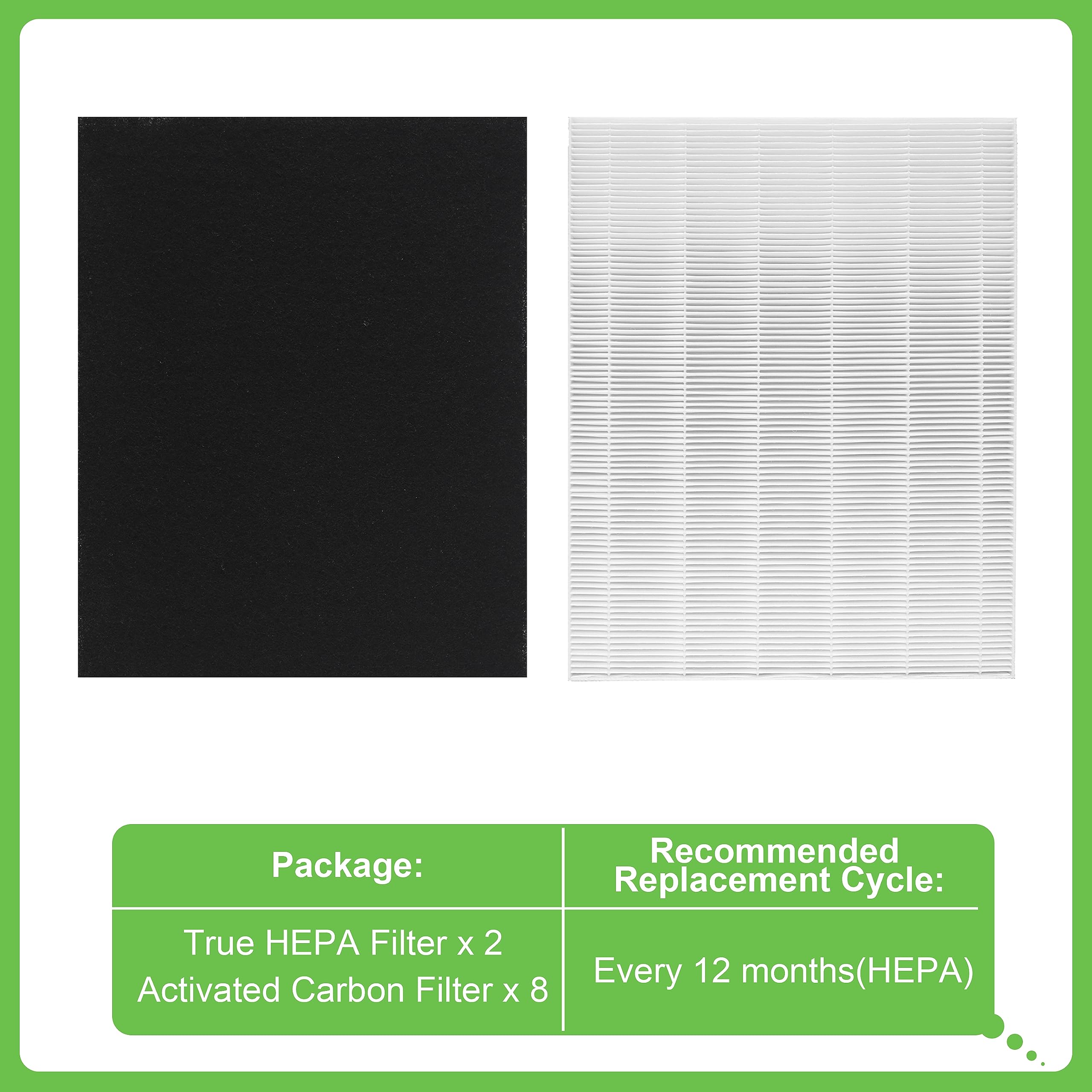 Hichoryer D360 packaging shows replacement set contents for convenient upkeep.