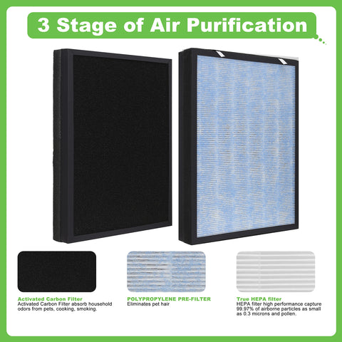 Hichoryer HSP002 H13 True HEPA badge signals high-efficiency particle capture.