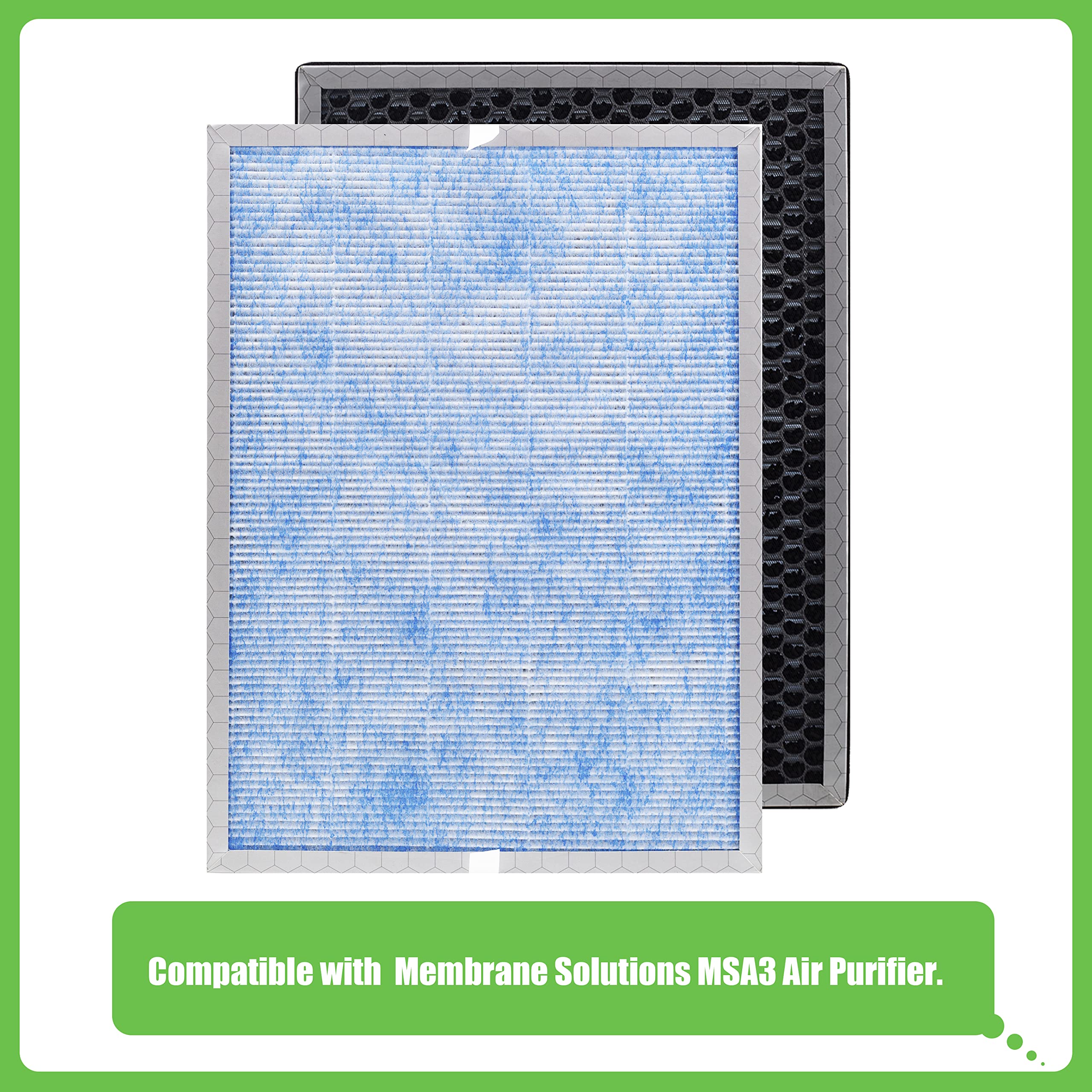 Hichoryer MSA3 pre-filter reduces large particles like hair and dust