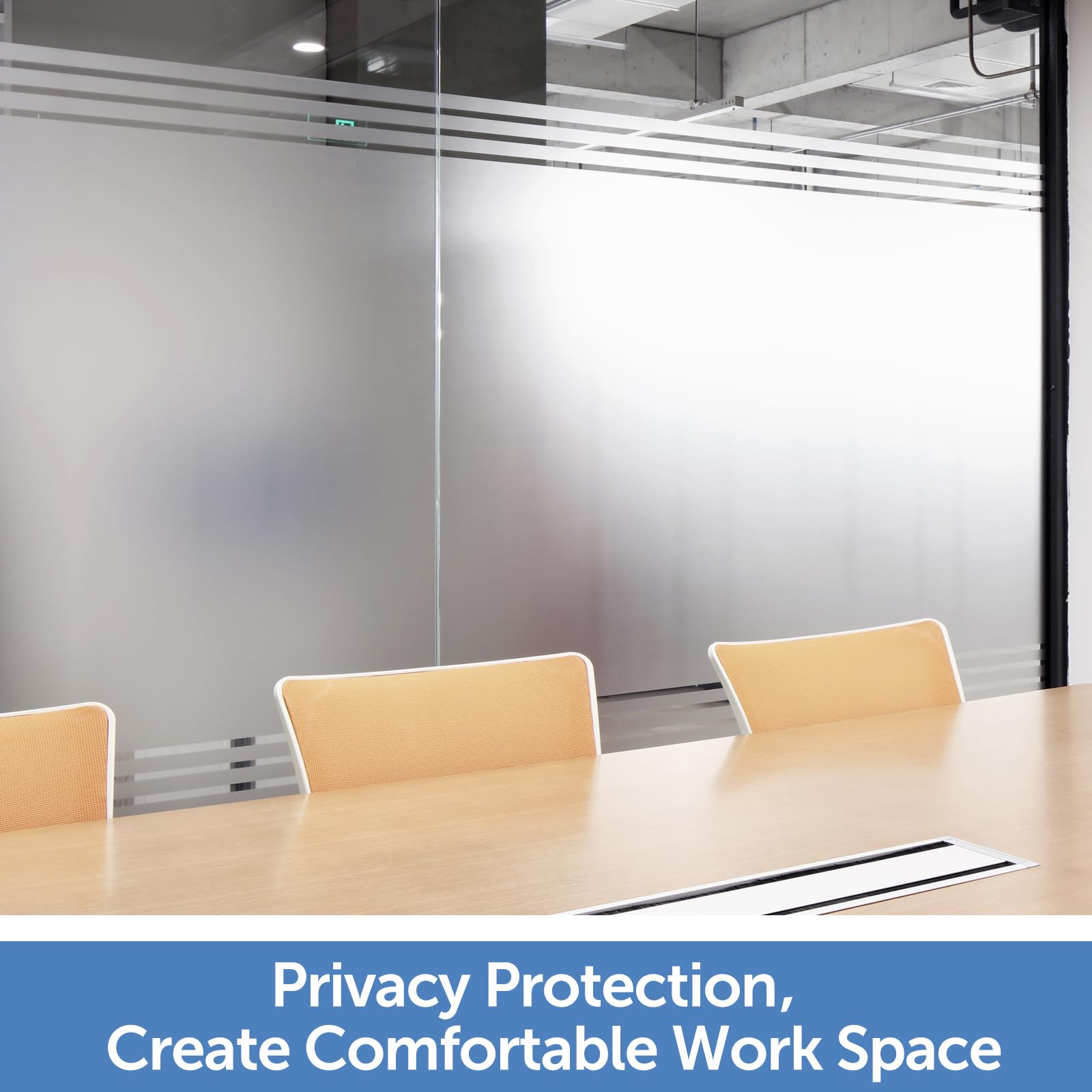 HIDBEA Glass Door Film adds decorative privacy to a living space.