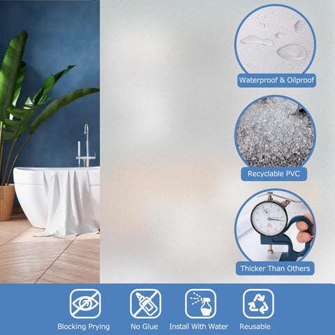 HIDBEA Office Window Film enhances privacy in a workspace.