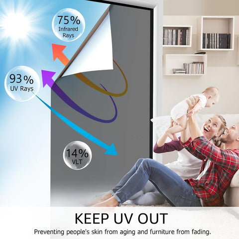 HIDBEA night-time privacy with reversed mirror effect when interior is bright.