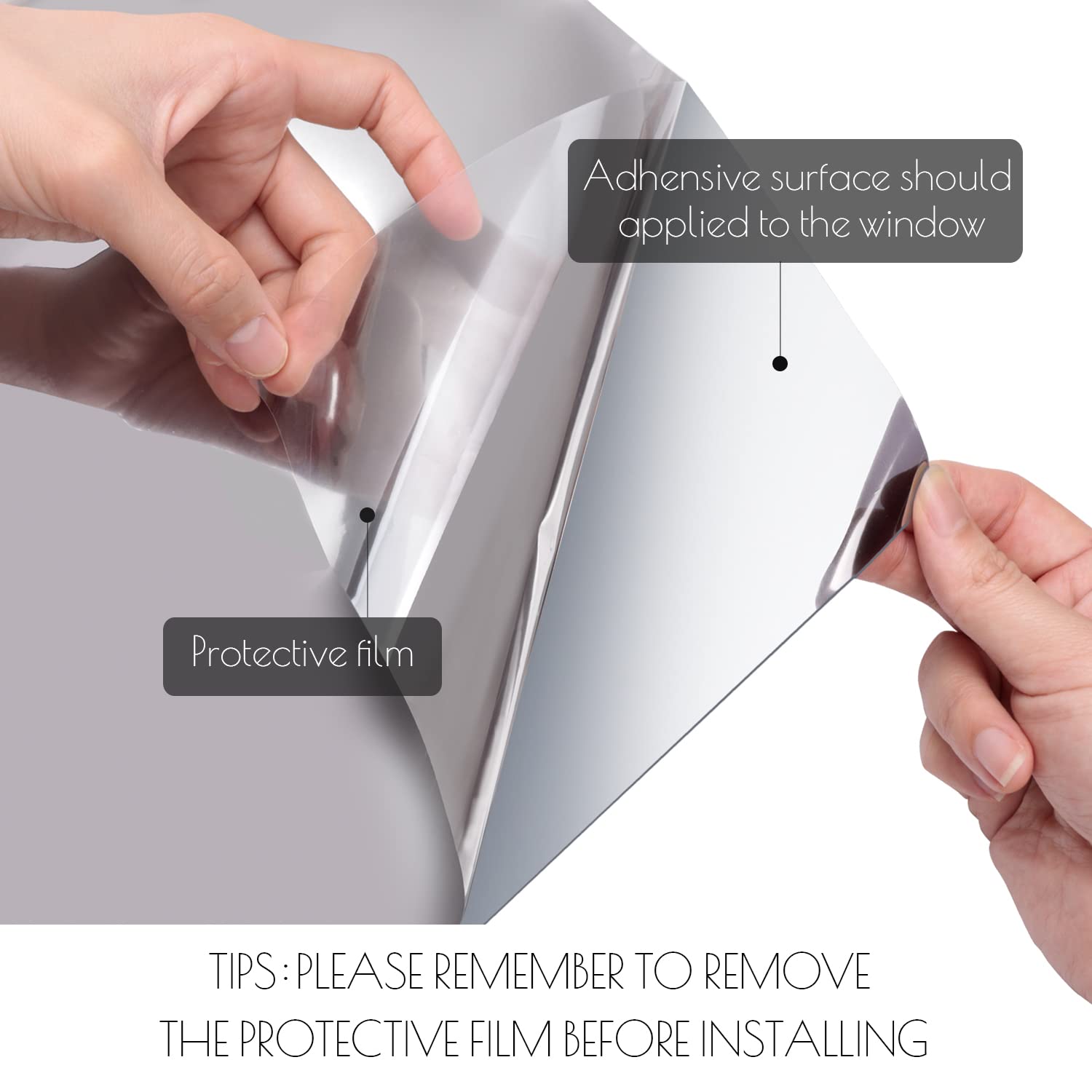HIDBEA removable window film, easy to peel off without mess.