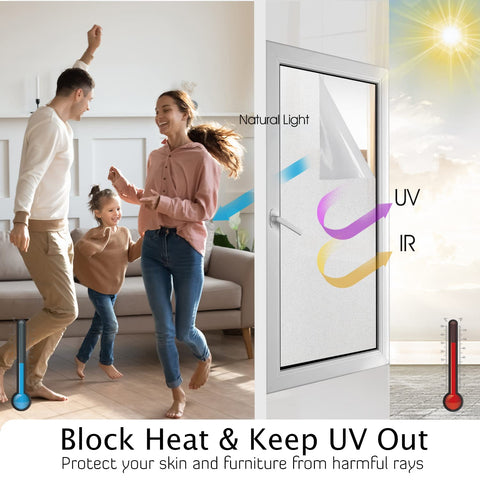HIDBEA window film UV block shields interior from sun damage and glare.