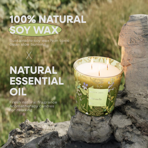 Hidden Label candle adds warm lighting for evenings outside.