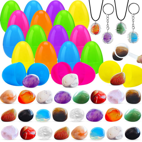 Hidreas 24-pack gemstone Easter eggs ready for a colorful egg hunt.