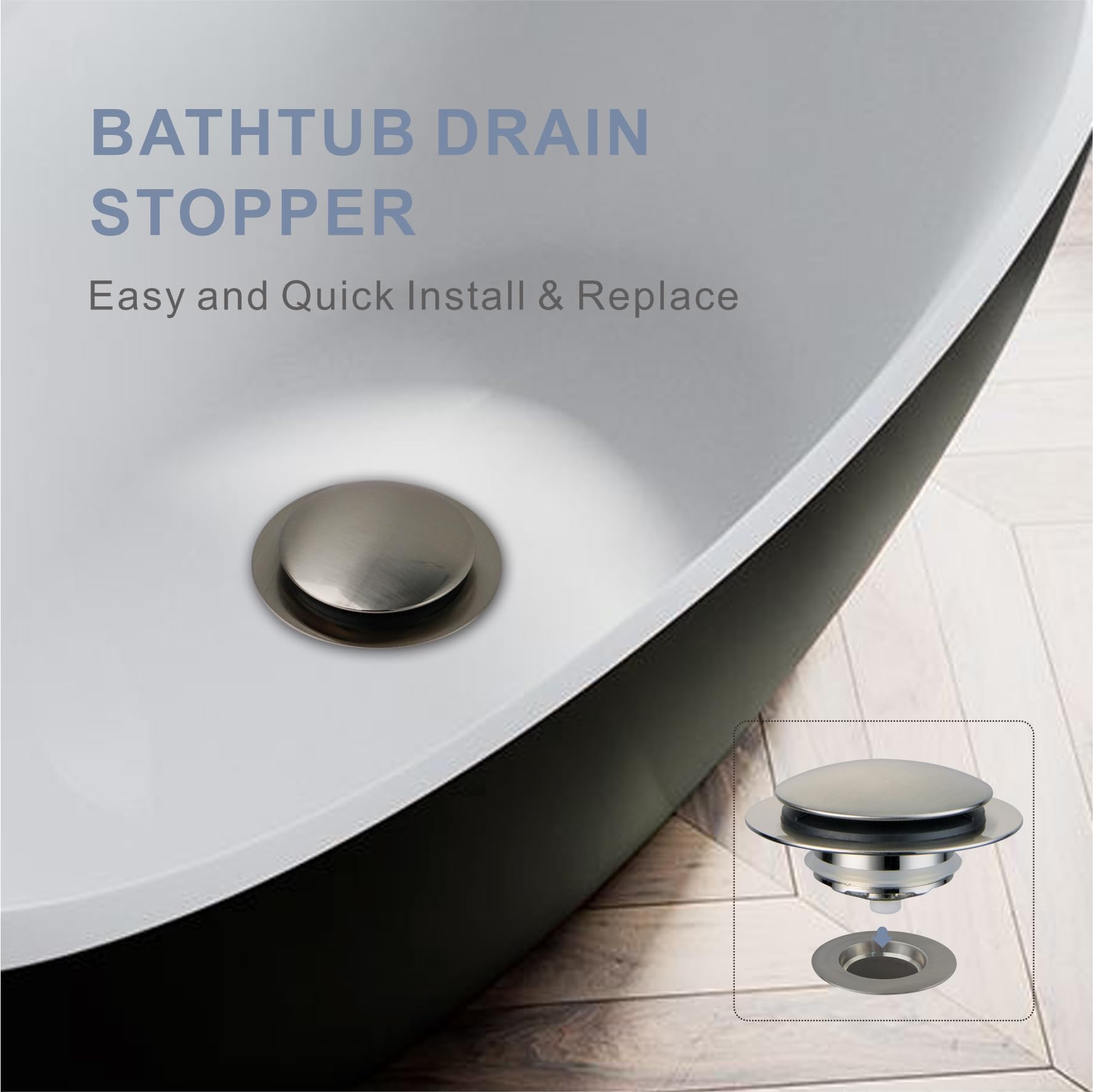 HIDROP brushed stopper easy to clean and maintain in daily use