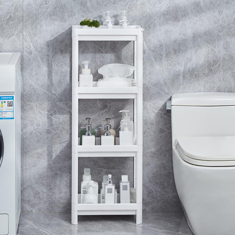HIEEY four-tier shelf assembly showing durable rust-proof pipes
