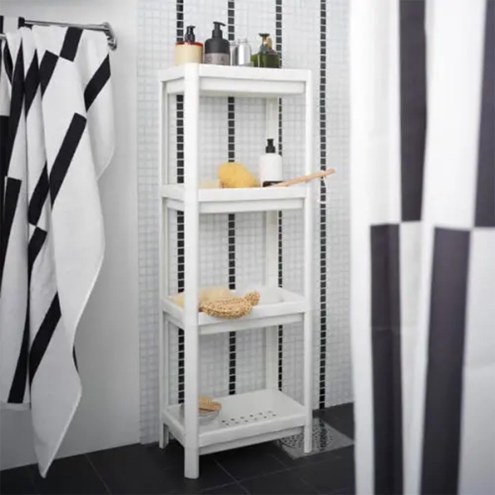 HIEEY four-tier shelf with baskets for easy storage access