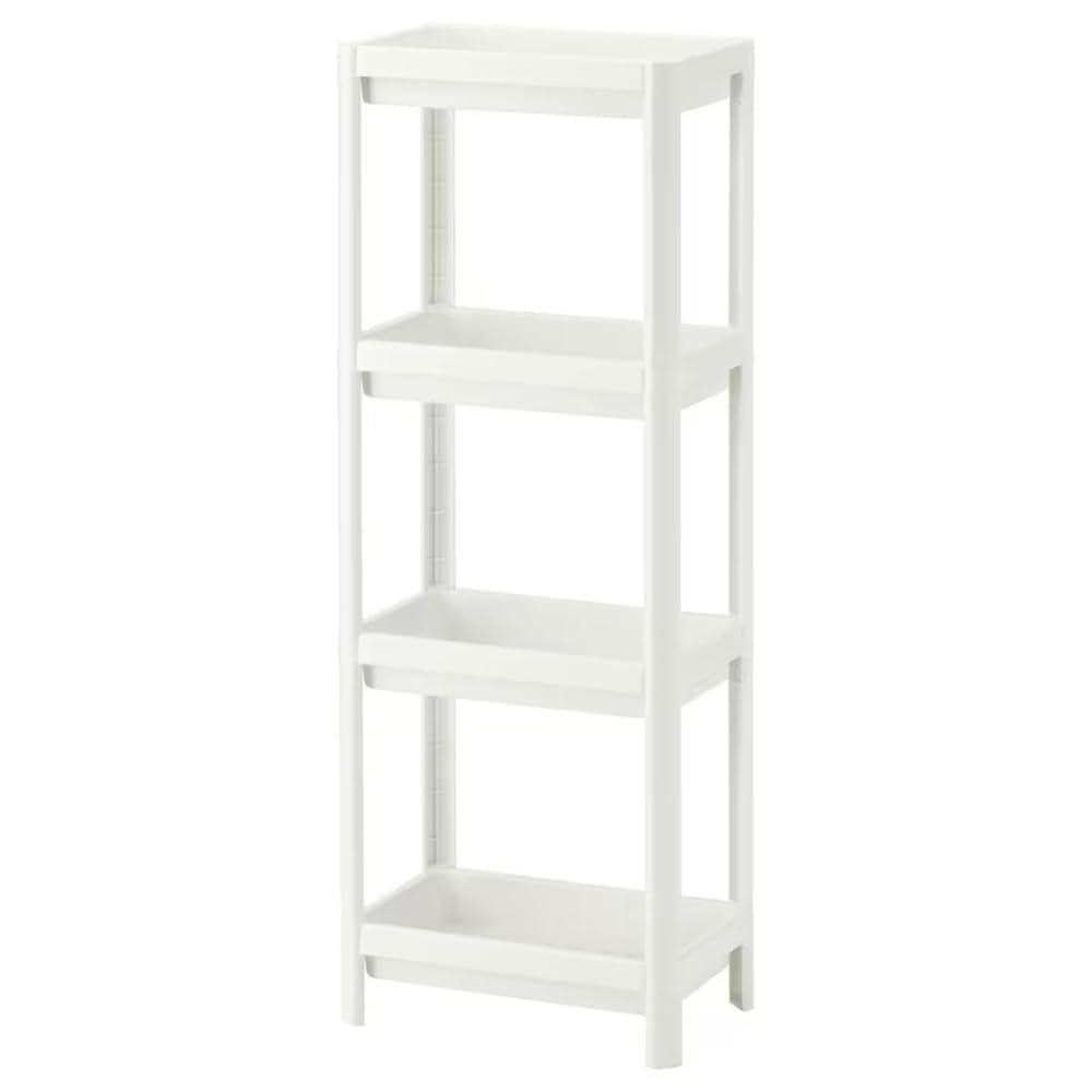 HIEEY four-tier bathroom shelf front view for organized toiletries