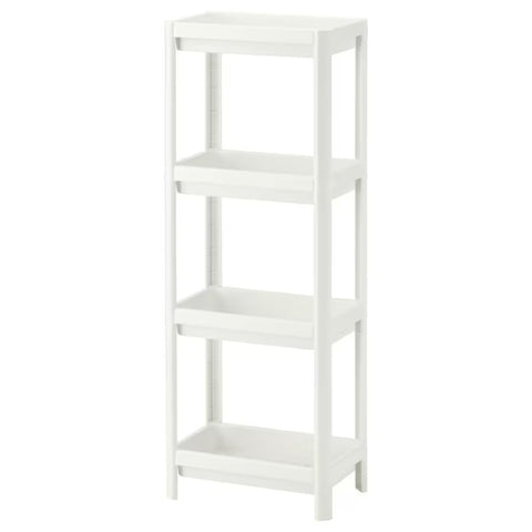 HIEEY four-tier bathroom shelf front view for organized toiletries
