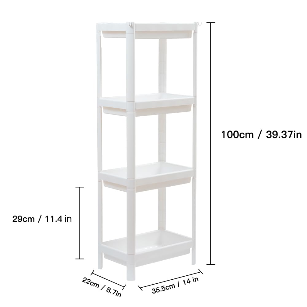 HIEEY four-tier shelf in kitchen for compact pantry organization