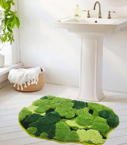 Hifuwan 3D leaves moss mat close-up showing tufted texture and depth