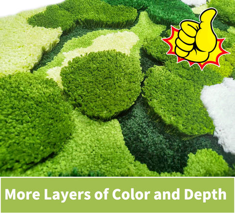 Hifuwan moss runner, angle 03, highly absorbent surface keeps floors dry