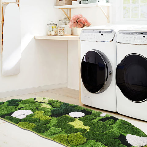Hifuwan machine washable bath rug stays fresh with cold wash.