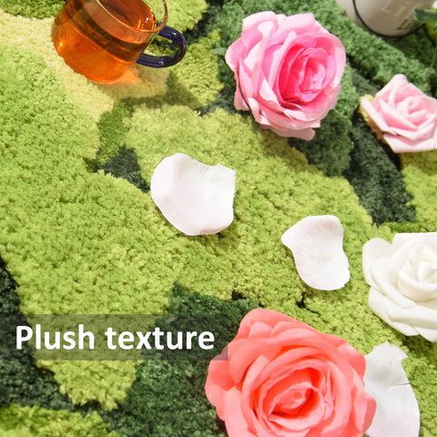 Hifuwan machine washable moss rug for easy care and quick refresh