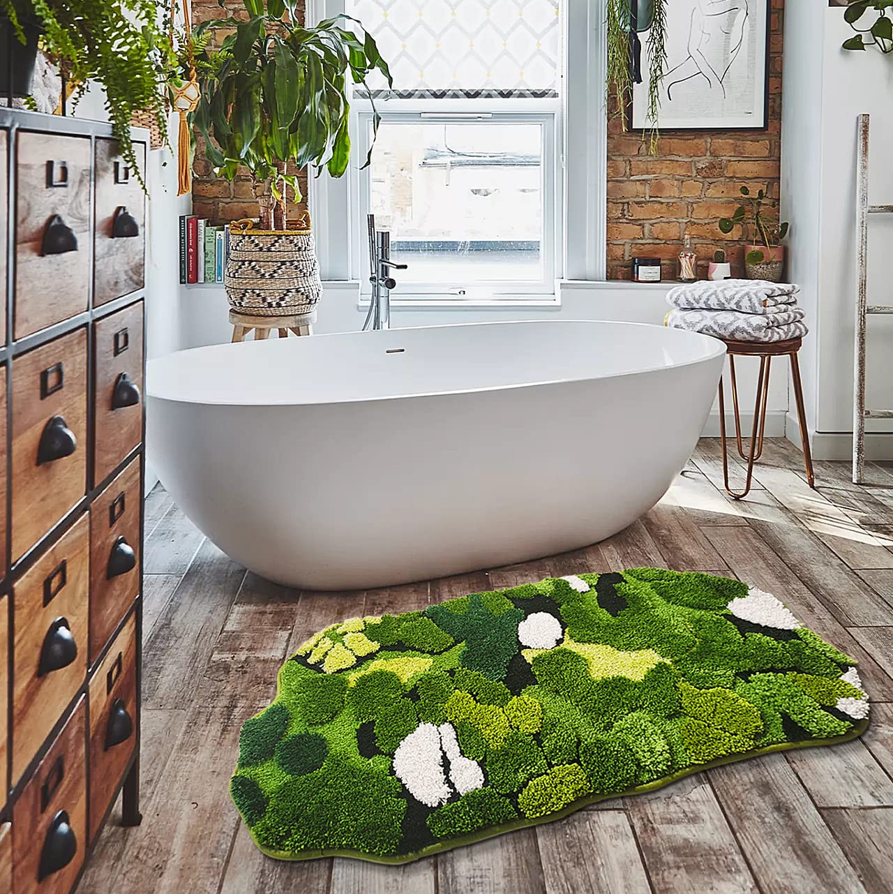 Hifuwan shag soft touch leaves rug delivers plush feel and durable tufting.