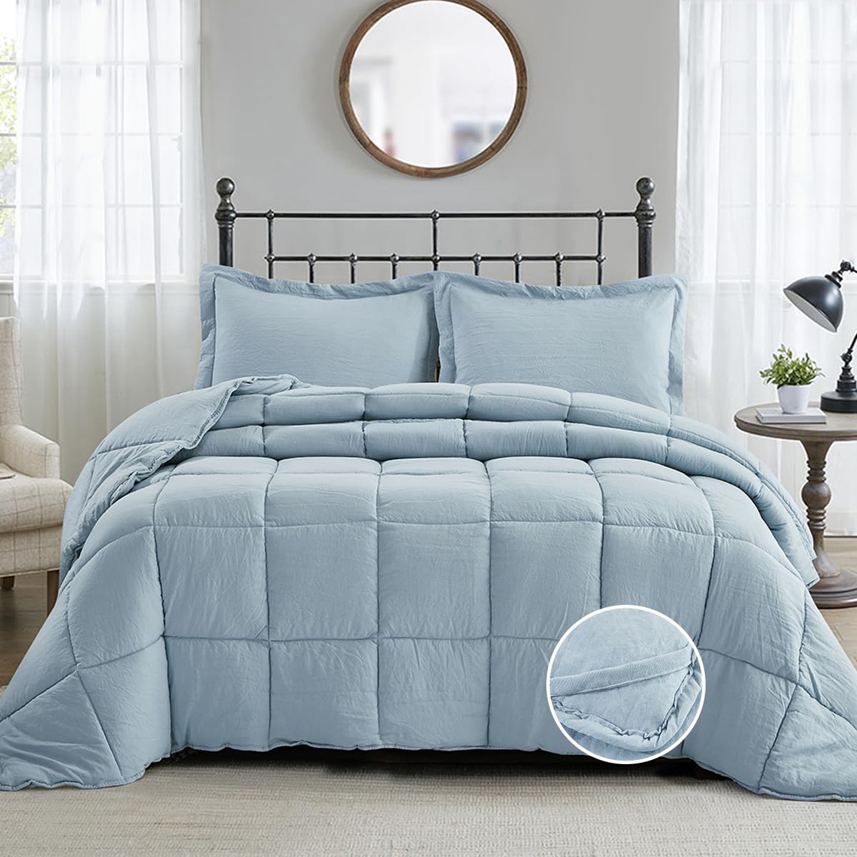 HIG color-matched shams and thirteen colorways for easy decorating.