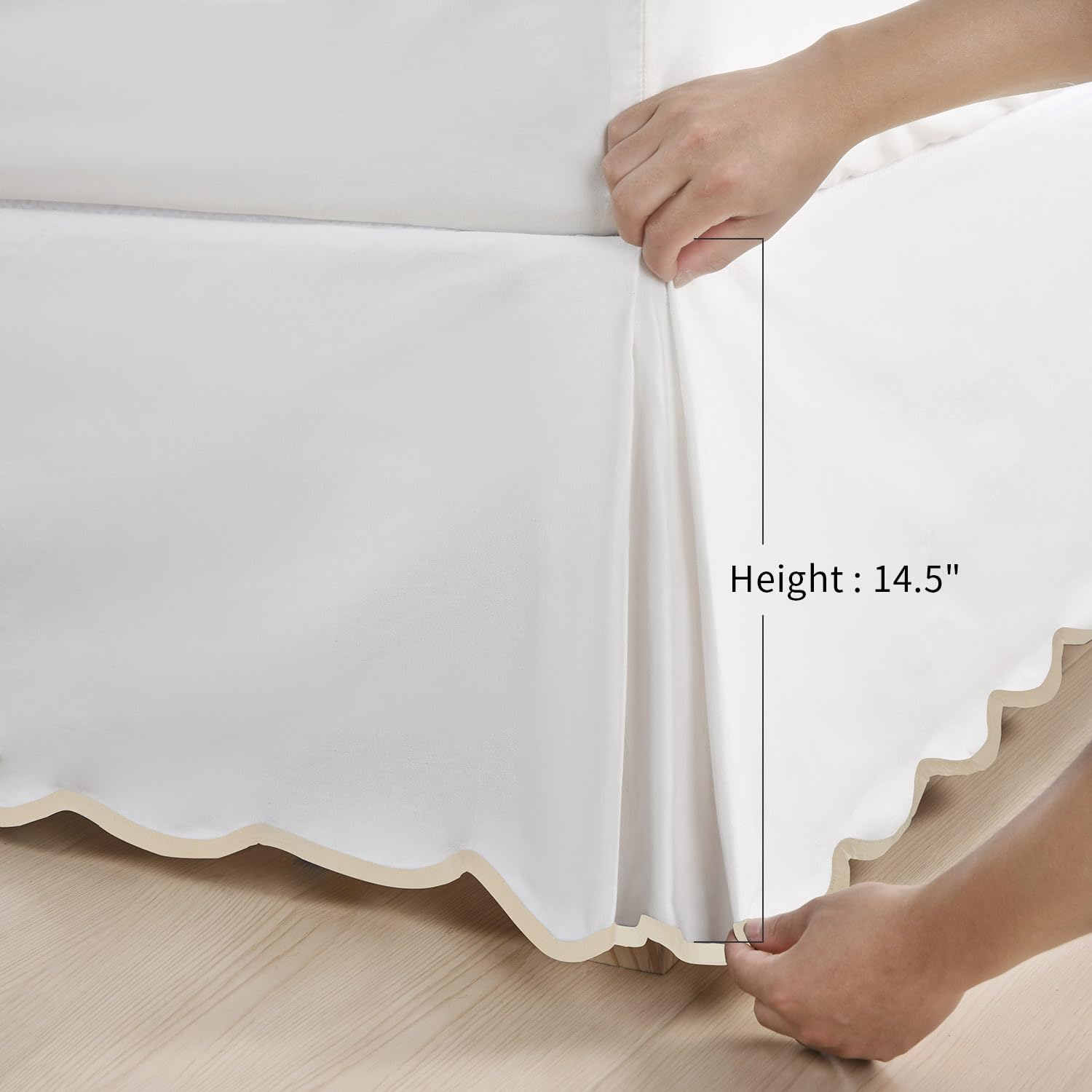 HIG thick fabric hides under-bed clutter neatly.