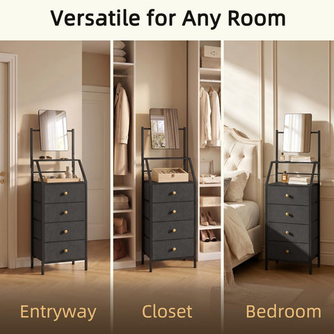 HIGDBFE black bedroom dresser complements modern spaces.