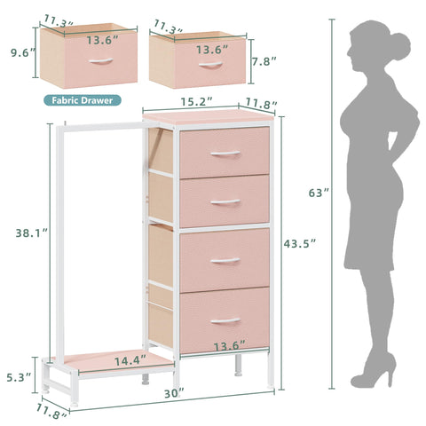 HIGDBFE clothes rack side for hanging garments and easy access
