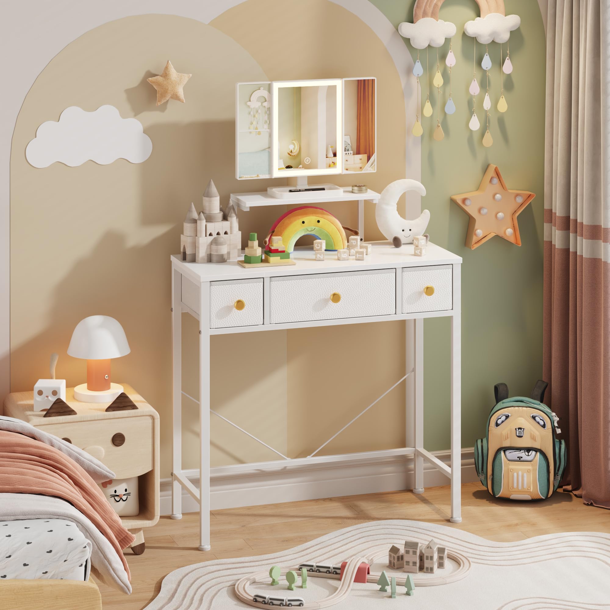 HIGDBFE gift-ready vanity desk for birthdays or special occasions.