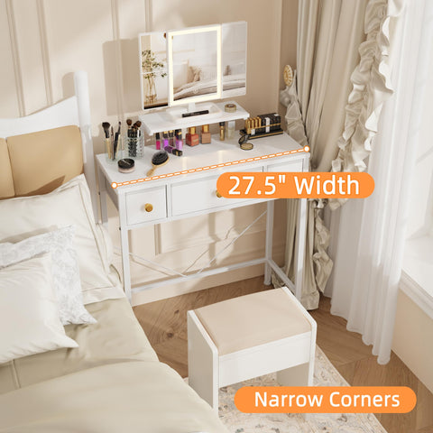 HIGDBFE height-adjustable stand aligns your face with the mirror for comfort.