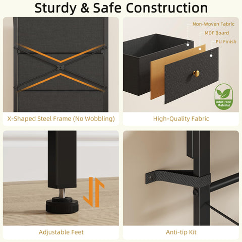HIGDBFE quick assembly dresser fits small spaces quickly.