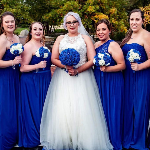 Higfra royal blue roses petal detail highlights lifelike texture