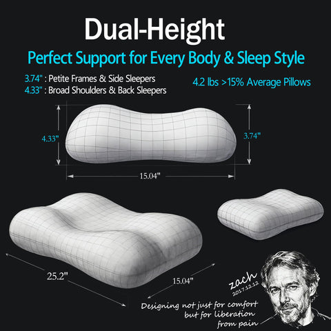 Side sleepers experience neck and shoulder support with HighBeds pillow