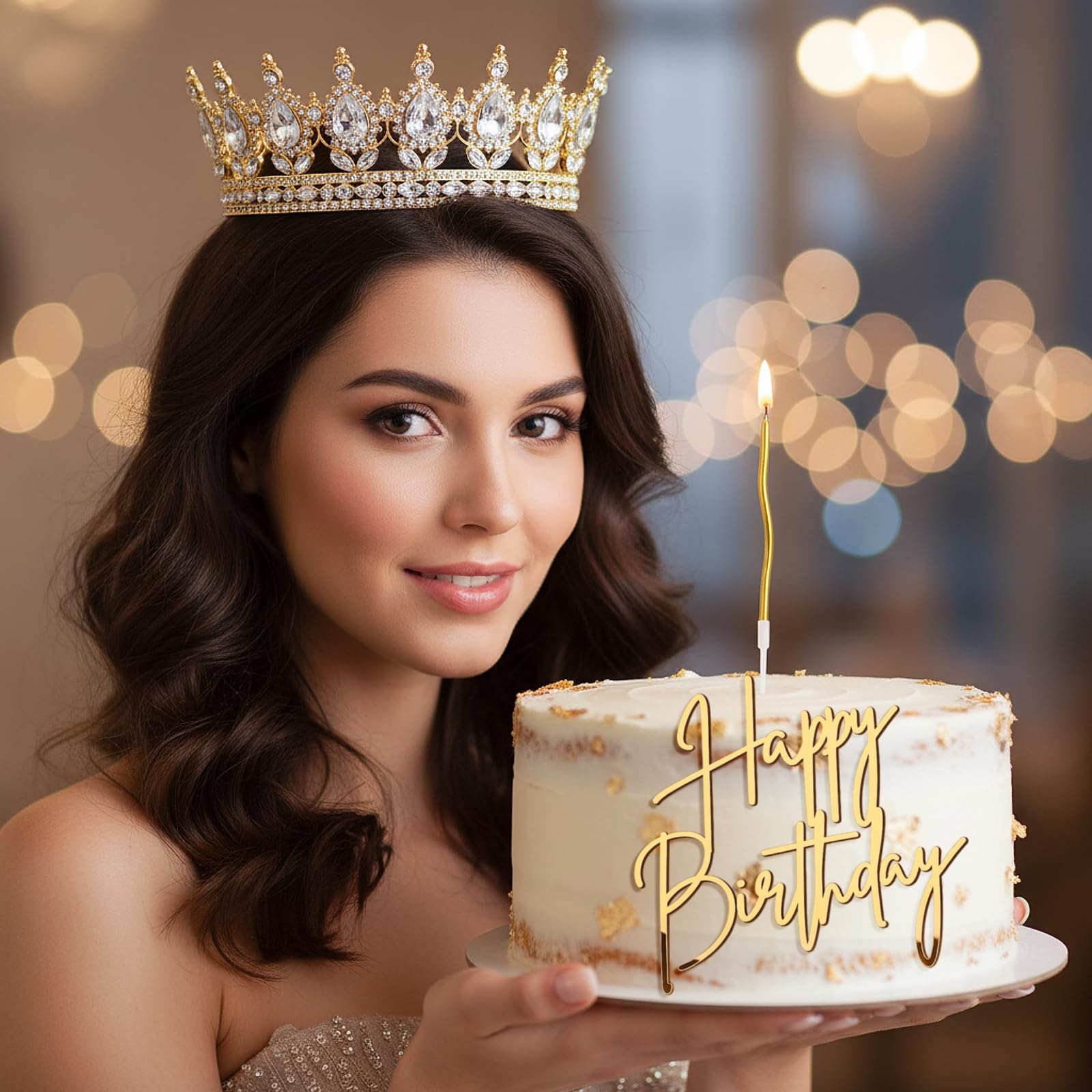 Highergo queen crown accessory for photo props and party looks