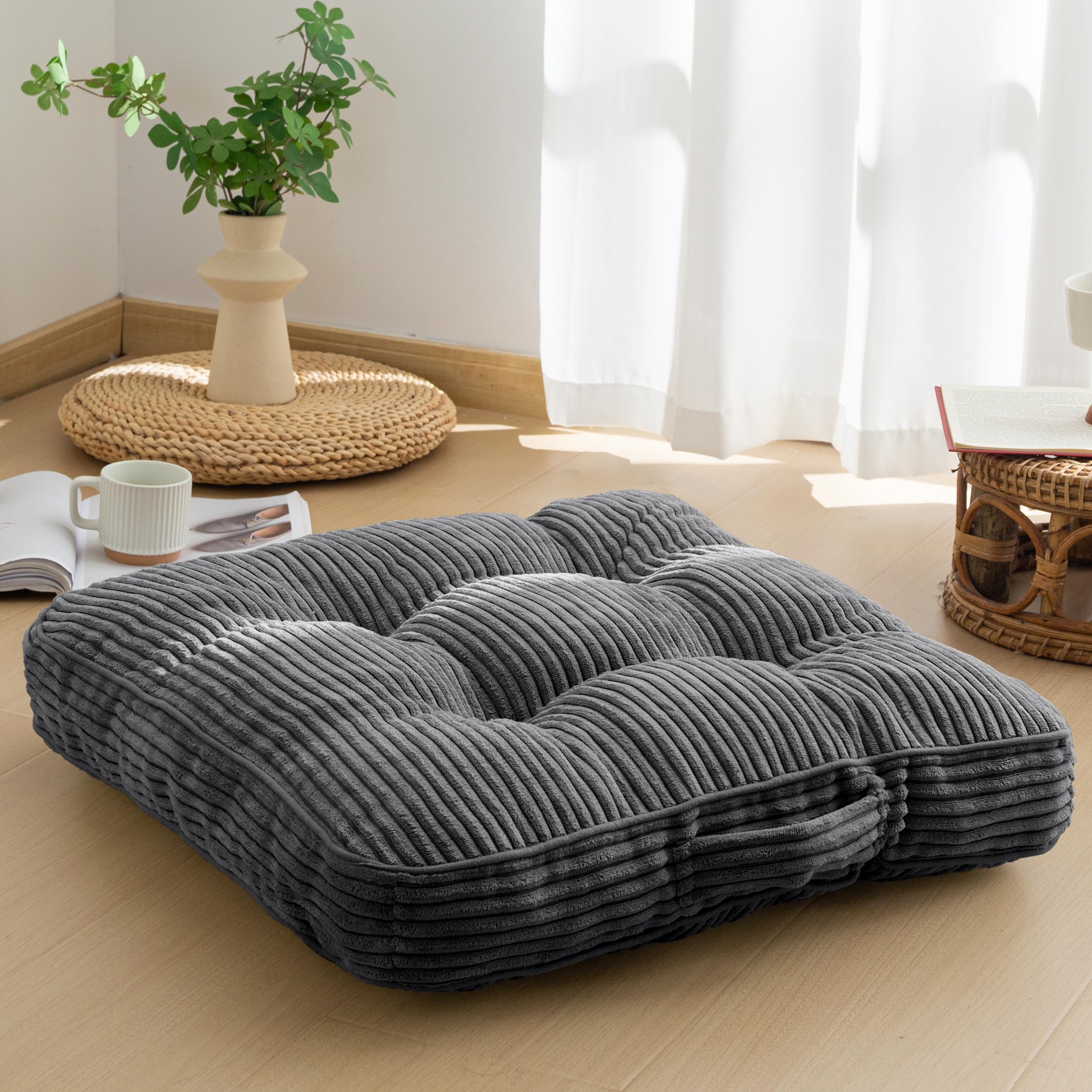 HIGOGOGO floor pillow full size for comfortable floor seating and meditation.