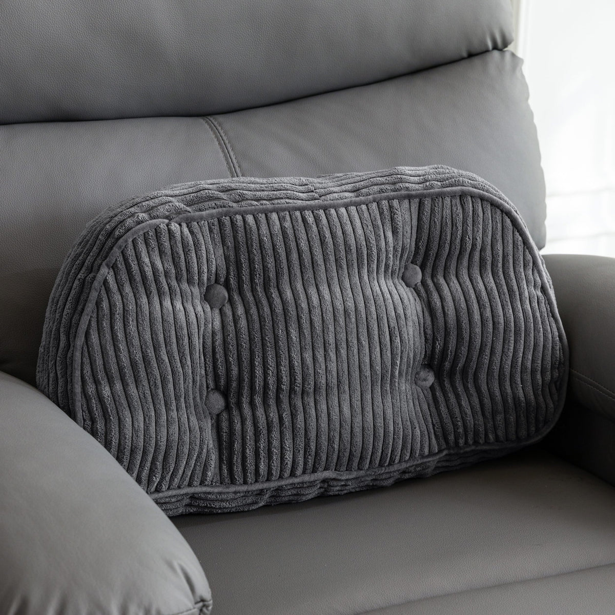 HIGOGOGO lumbar support pillow on a recliner back rest for enhanced comfort