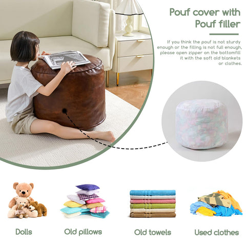 HIGOGOGO memory foam pouf filler delivers plush support and comfort.