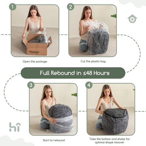 HIGOGOGO pouf ottoman decorates living rooms with modern style