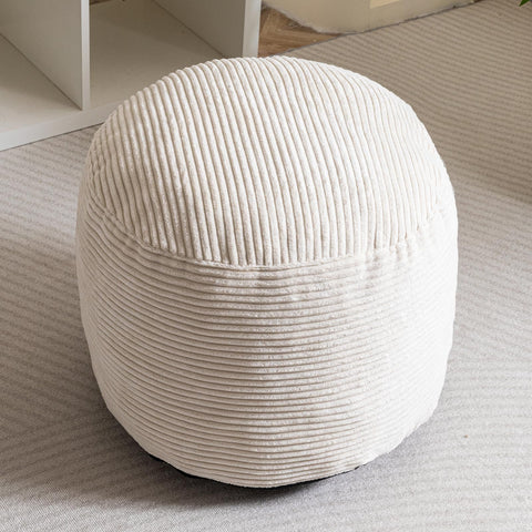 HIGOGOGO round pouf adds a decorative, soft-touch accent to any space