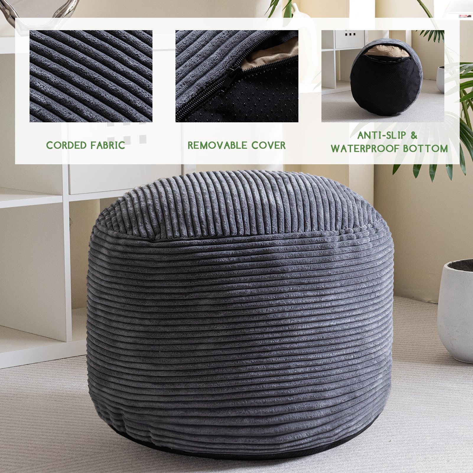 HIGOGOGO memory foam filling provides cushioned support for feet.