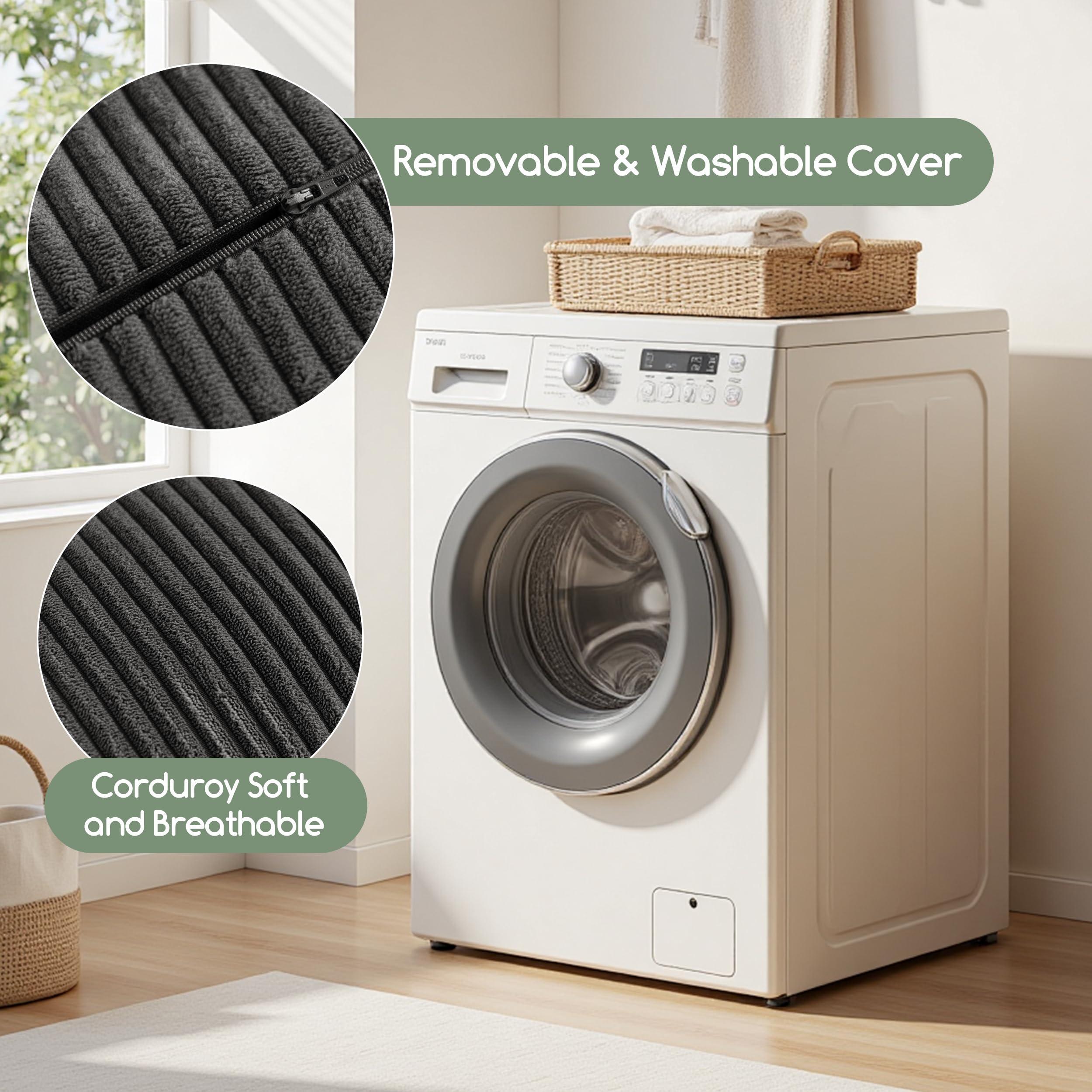 HIGOGOGO removable washable cover with zipper for easy cleaning