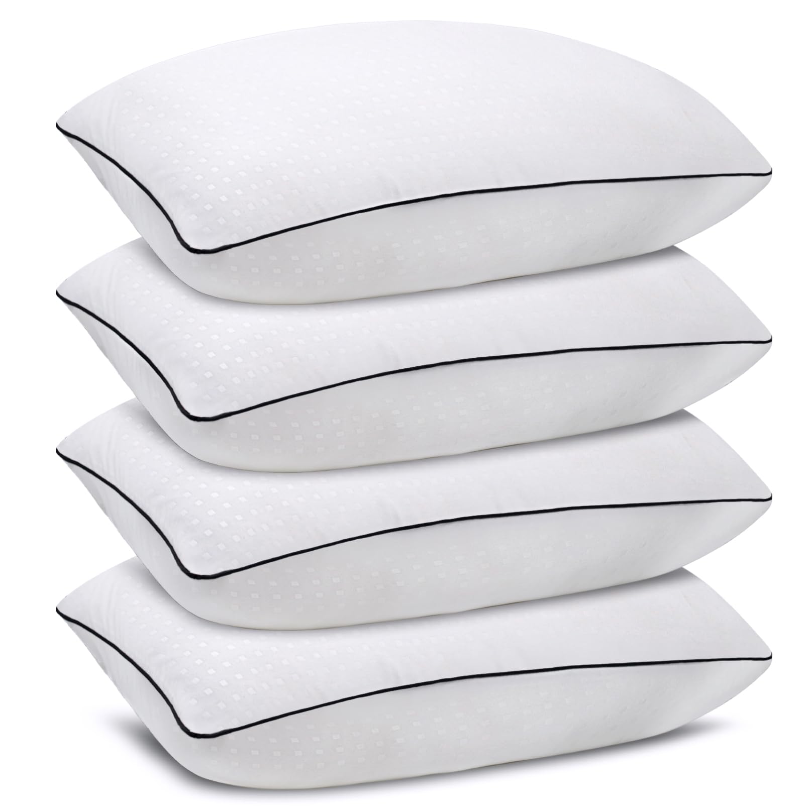 Higoom queen pillows with faux-down core for soft, supportive sleep