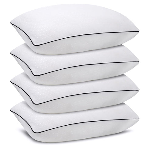 Higoom queen pillows with faux-down core for soft, supportive sleep
