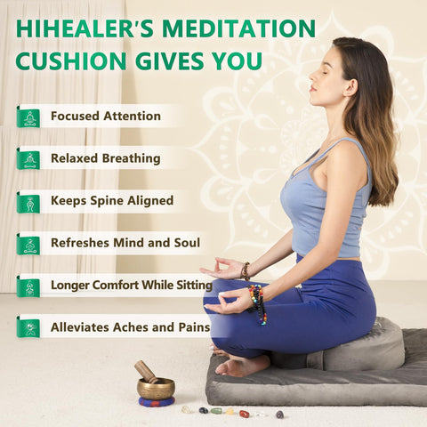 Hihealer velvet cushion adds durable style to daily practice areas