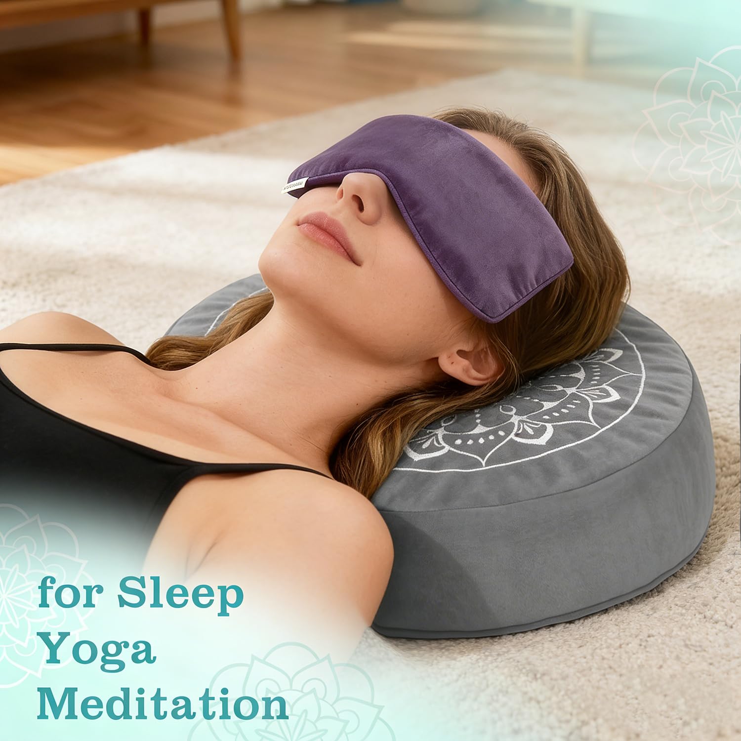 Hihealer meditation cushion with removable cover for easy cleaning and care