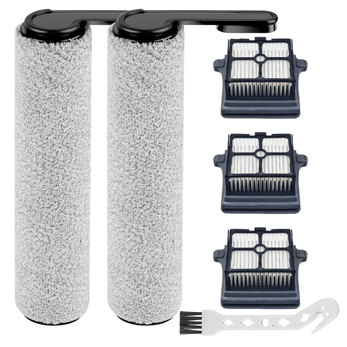 HIHEPA brushroll for Tineco S7 Pro captures dirt on hard floors.