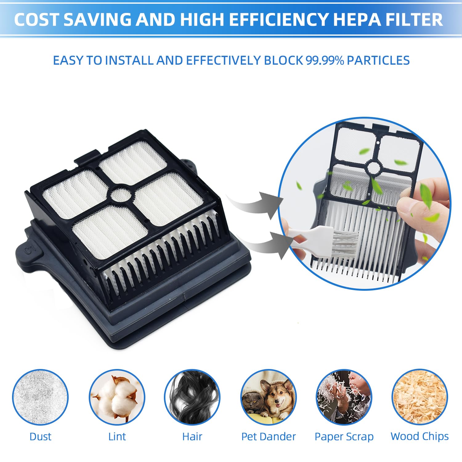 HIHEPA multi-surface brush-roll demonstrates versatile performance across floor types.