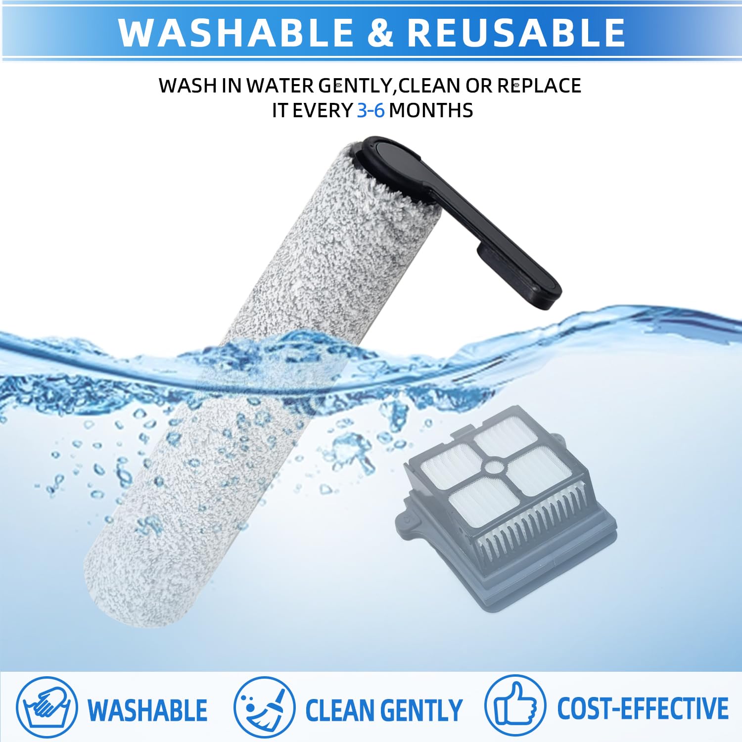 HIHEPA washable filters are reused after washing for continued use.