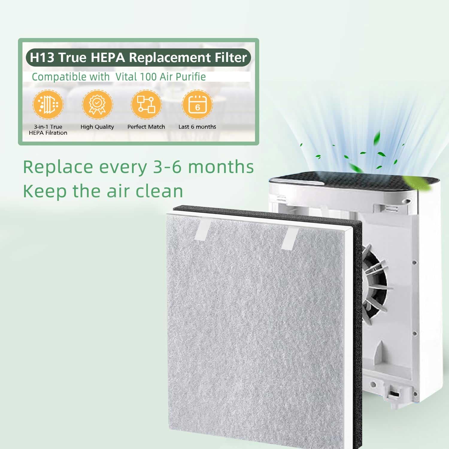 Hihoelar Vital 100 non woven fabric for high efficiency filtration