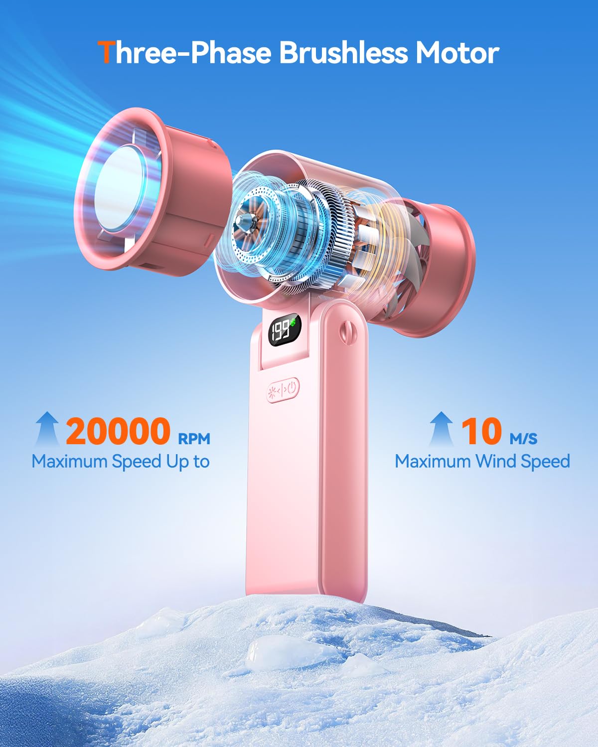 Hihvls 3-in-1 design works handheld, desktop, or neck-hung for versatile cooling.